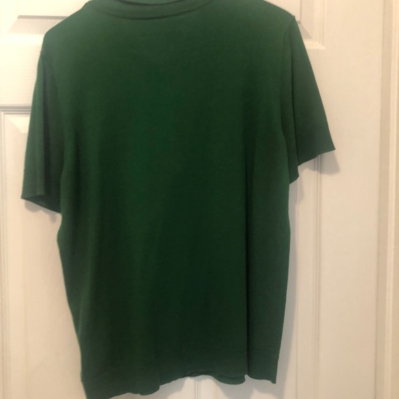 Talbots NWT Green polo button shirt  short sleeve size misses XL - Picture 4 of 7